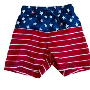 Toddler boys America Flag swim shorts 2T
